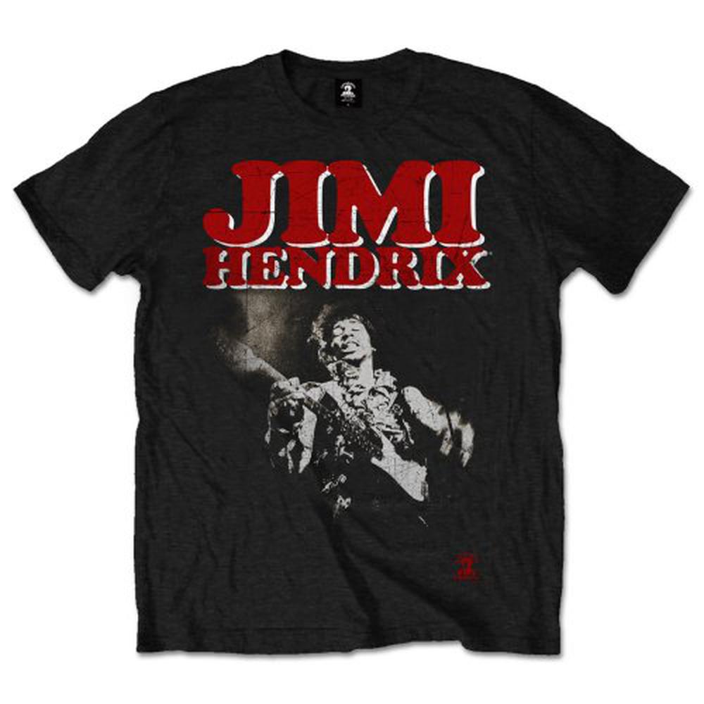 Jimi Hendrix - Block Logo Heren Tshirt - Zwart